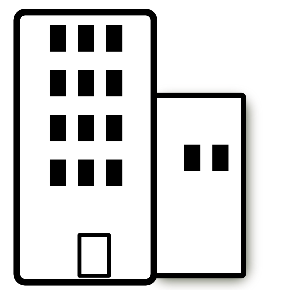 999x999 Building Clipart Black And White