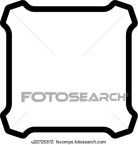 447x470 Clipart Of , Basic, Blank, Border, Panel, Shapes, Sign, Square