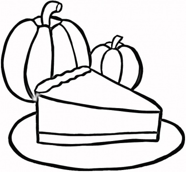 380x350 Pie Clipart Black And White