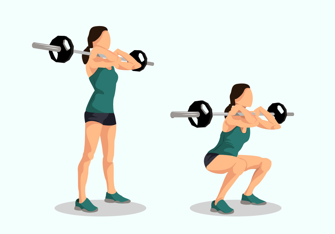 1400x980 Body Weight Squats Clip Art Cliparts