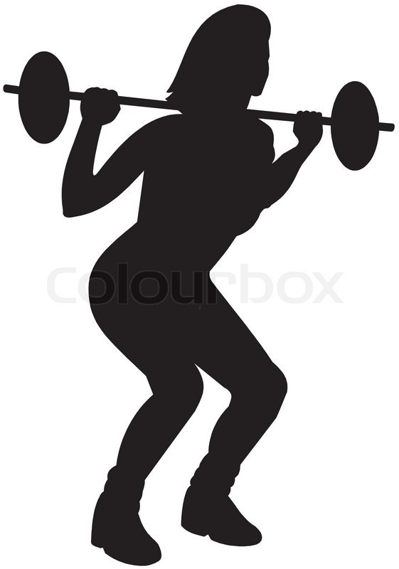 561x800 Gym Fitness Silhouette Clipart