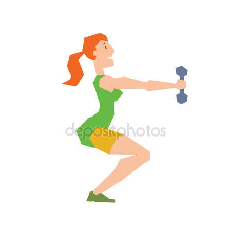 450x450 Clipart Girl Doing Squats