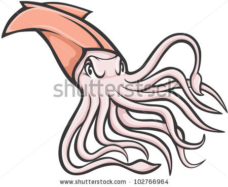 450x369 Squid Clipart Simple