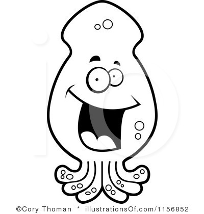 400x420 Squid Clipart Black And White Clipart Panda