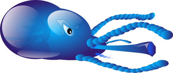 600x254 Squid Clip Art Free Vector 4vector