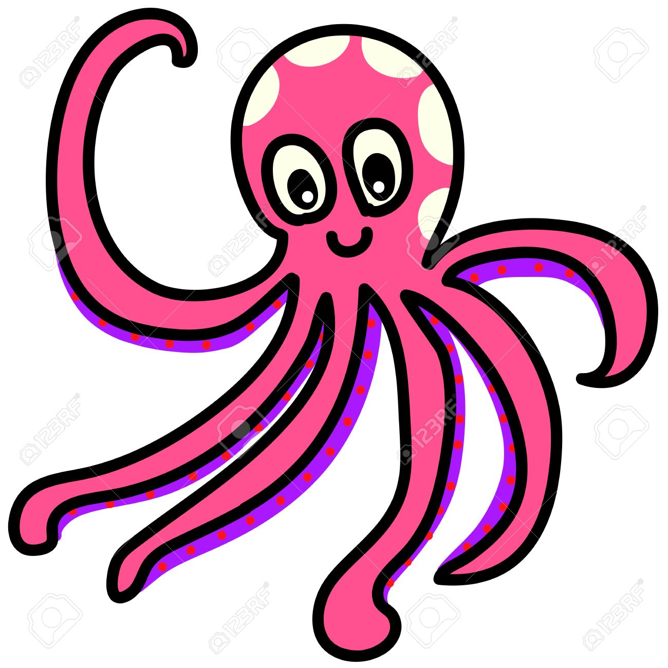 1300x1300 Squid Clipart Pink Octopus