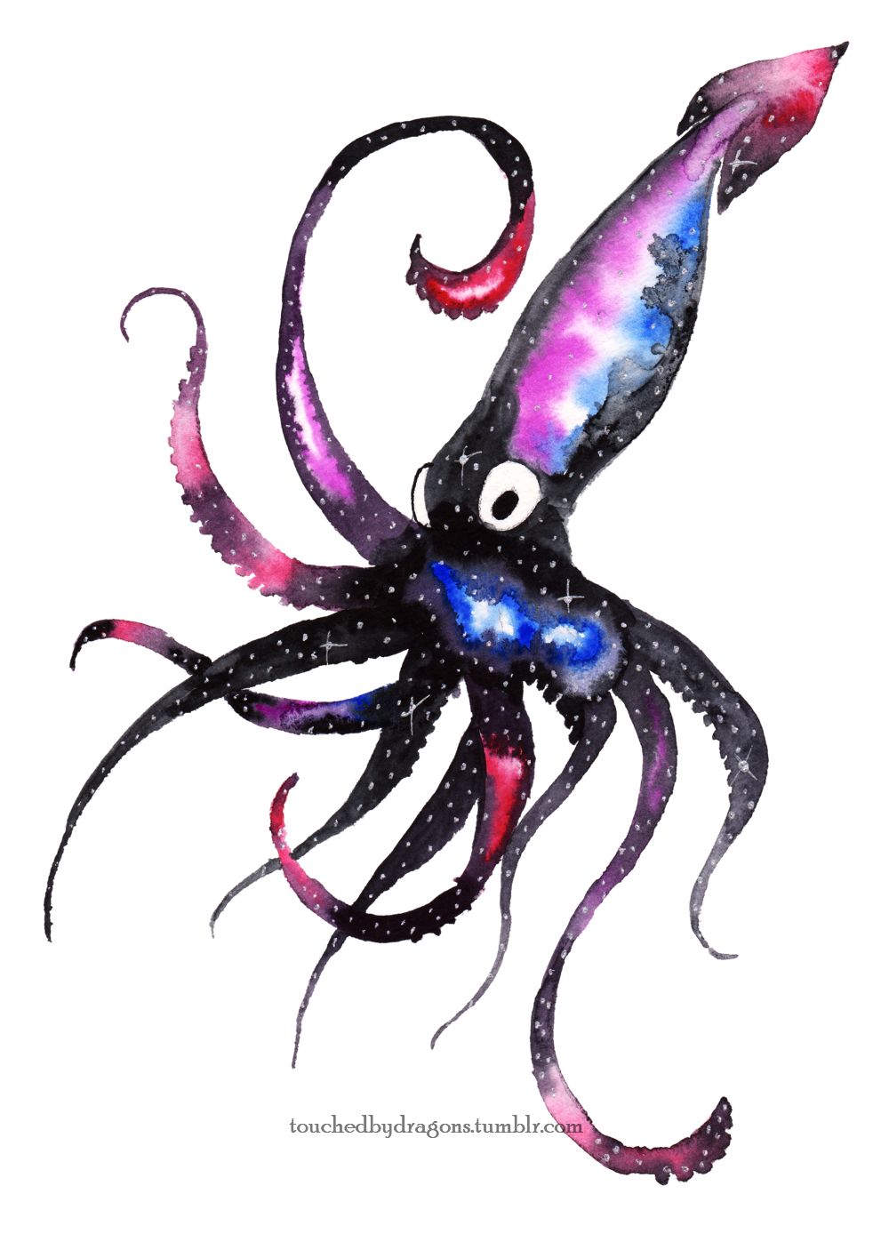 1000x1397 Galaxy Squid By Touchedbydragons