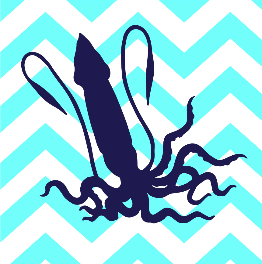 861x865 Giant Squid Silhouette