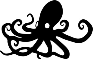300x192 Simple Octopus Silhouette Clipart Panda