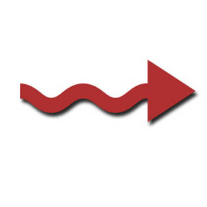 300x300 Clipart Picture Of A Red Arrow With A Squiggly Shaft