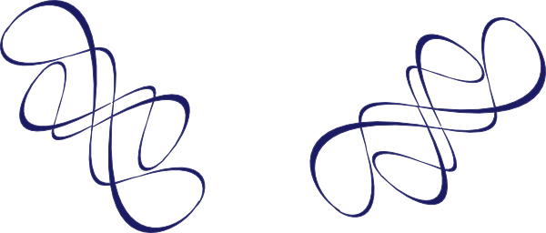 600x256 Two Navy Blue Squiggles Clip Art