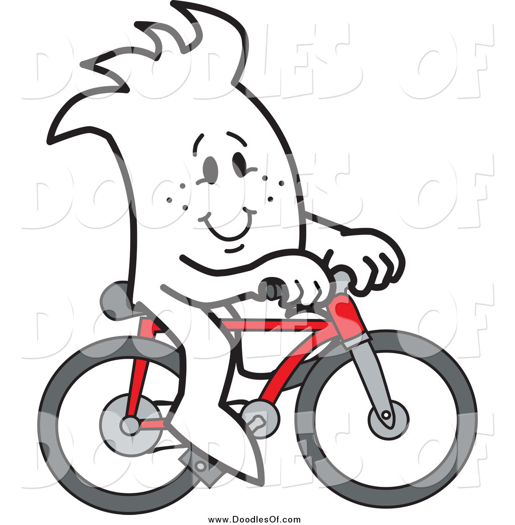 1024x1044 Vector Clipart Of A Doodled Squiggle Guy Riding A Bike By