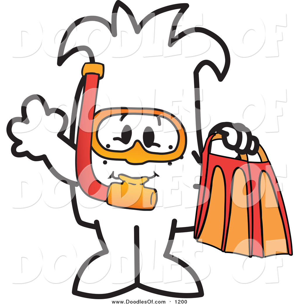1024x1044 Vector Clipart Of A Doodled Squiggle Guy Snorkeling By Toons4biz