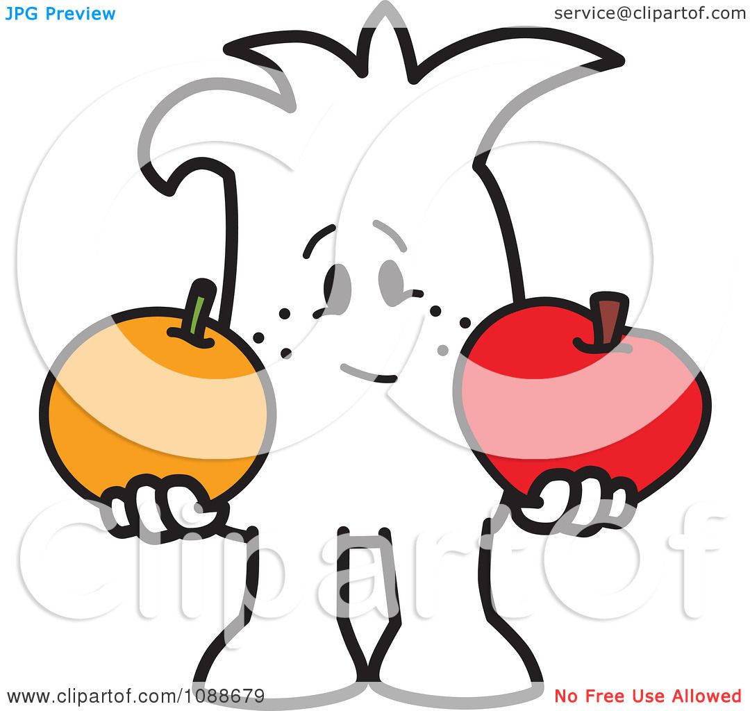 1080x1024 Clipart Squiggle Guy Comparing Apples To Oranges