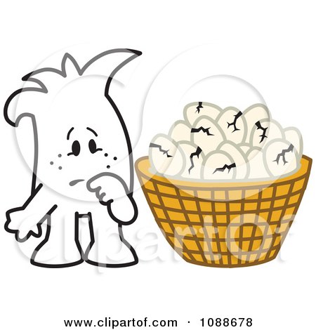 450x470 Clipart Squiggle Guy Holding A Pencil