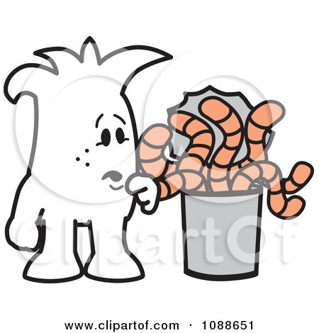 450x470 Clipart Squiggle Guy Opening A Can Of Worms