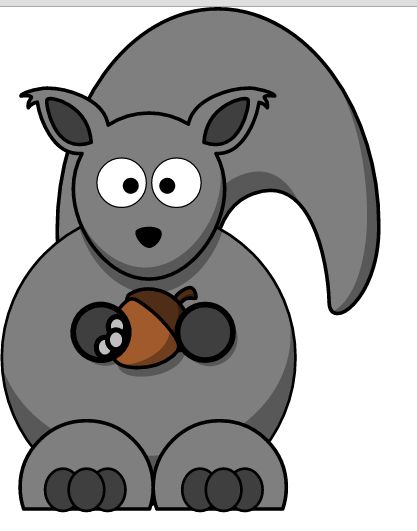 417x531 Squirrel Clipart Animal Thinking