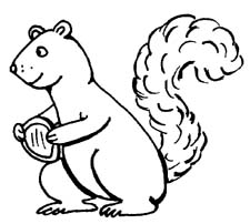 225x202 Squirrel Black And White Clipart Panda