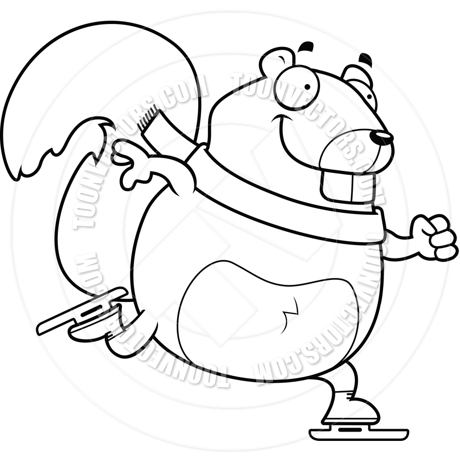 940x940 Squirrel Black And White Clipart