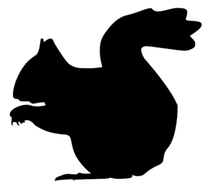 298x267 Squirrel Silhouette Clip Art