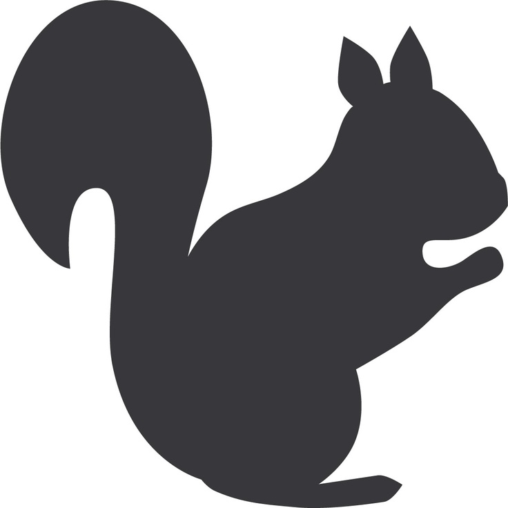 736x736 Squirrel Black And White Squirrel Silhouette 7 Clip Art Clipart