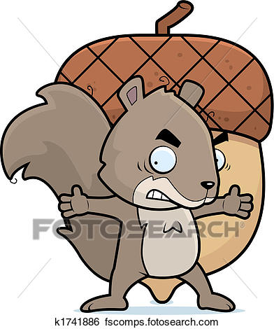 392x470 Clip Art Of Squirrel Hoarding K1741886