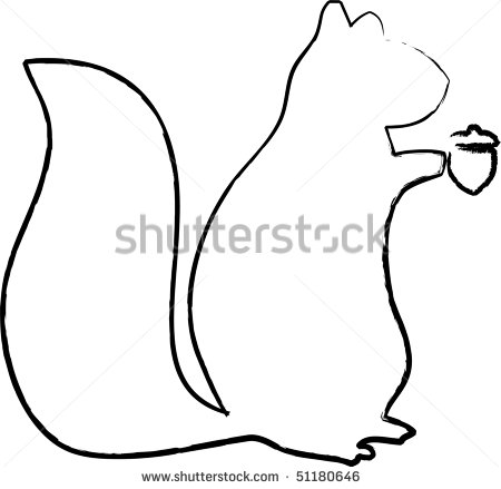 450x439 Squirrel Clipart Outline