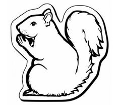236x207 Squirrel Outline