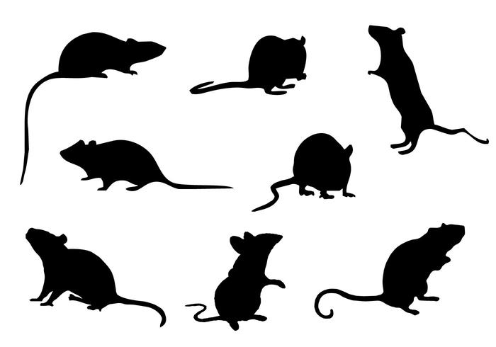 700x490 Free Mice Silhouette Vector