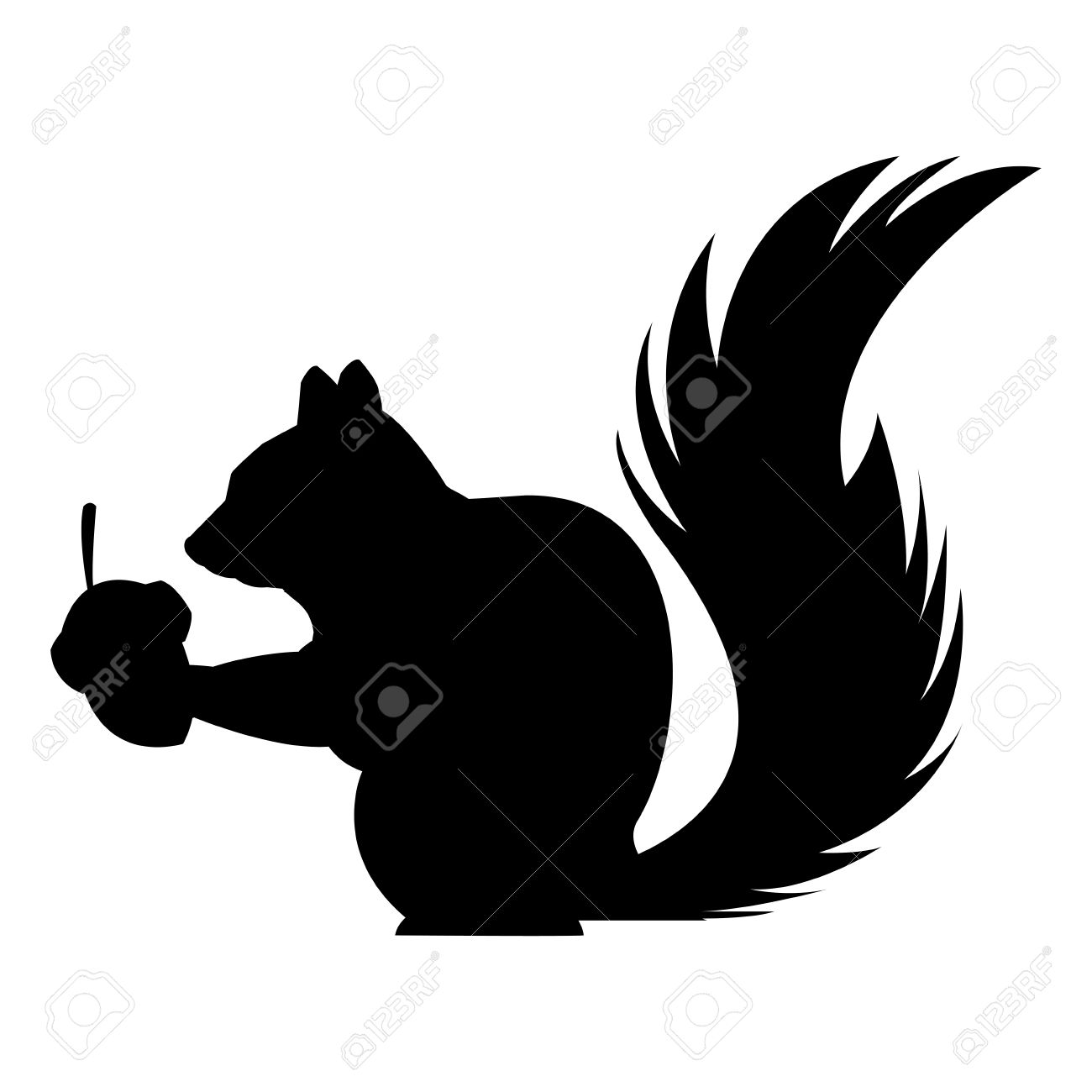 1300x1300 Squirrel Icon. Animal Life Nature And Fauna Theme. Isolated Black