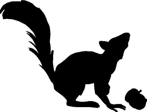 570x433 Squirrels Silhouette Clipart
