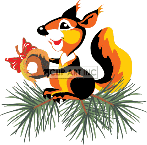 299x295 Clipart Christmas Squirrels