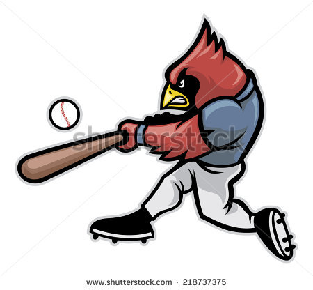 450x416 Cardinal Baseball Clipart