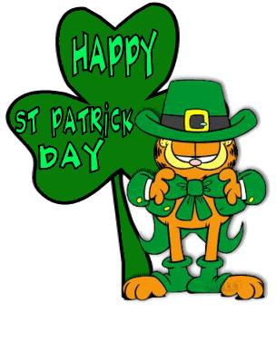 304x377 Garfield Wishes You Happy Saint Patrick's Day