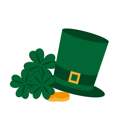 512x512 Gold, Happy, Hat, St, Saint, Patrick, Cllover Icon