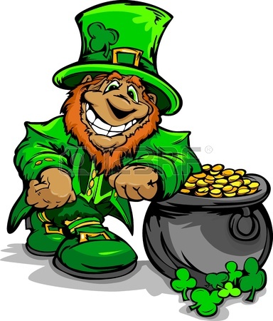 384x450 Happy Cartoon Leprechaun On St Patricks Day Holiday Vector