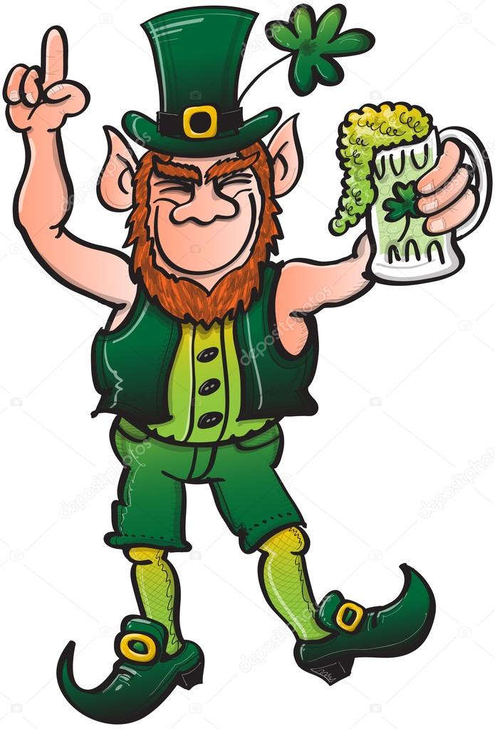 695x1023 St Patrick's Day Leprechaun Dancing Stock Vector Zoo Co