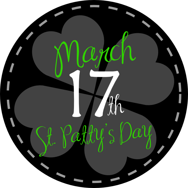 600x600 St Patricks Day Button Black Clip Art