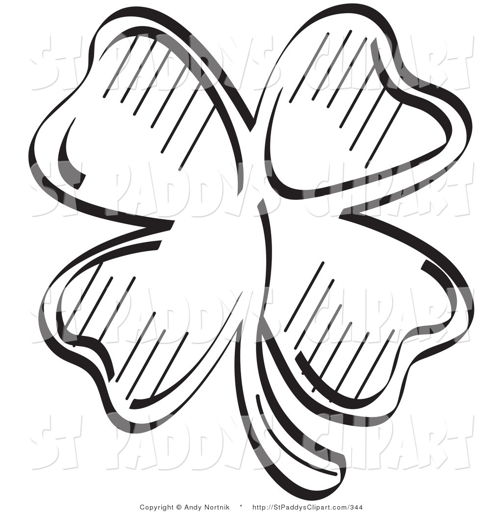 1024x1044 Vector Clip Art Of A St Patricks Day Lucky Black And White