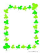 135x175 St. Patrick's Theme Border Writing Paper