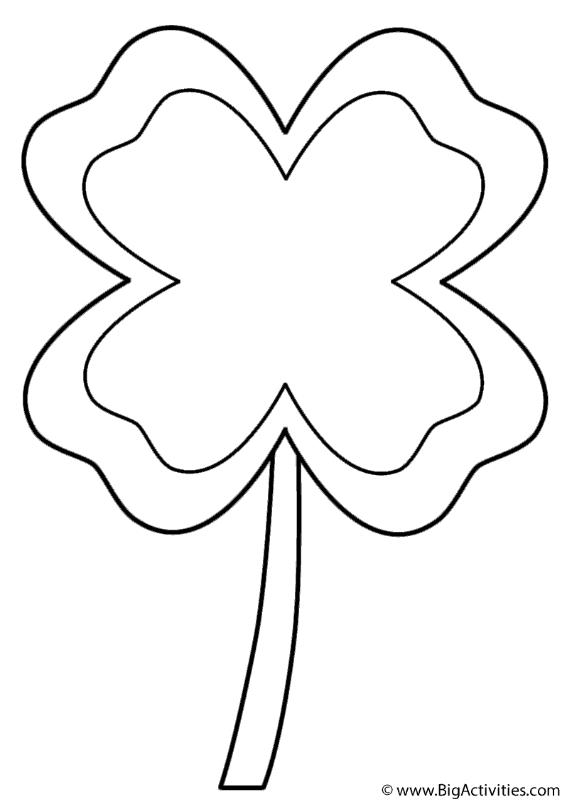 798x1128 Four Leaf Clover With Border