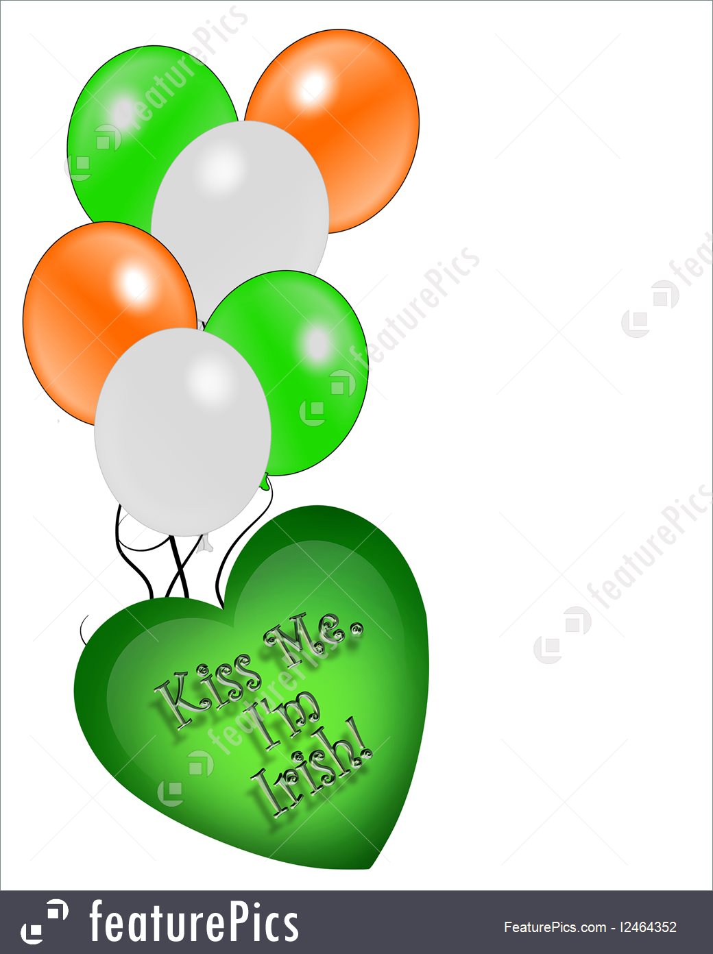 1040x1392 Holidays St Patrick's Day Card Irish Balloons