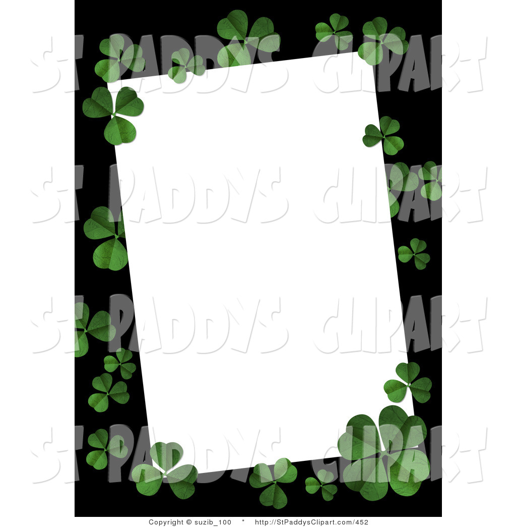 1024x1044 Clip Art Of A St Patricks Day Textured Green Four Leaf Shamrocks