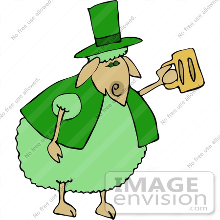 450x450 St Patrick's Day Sheep Clipart