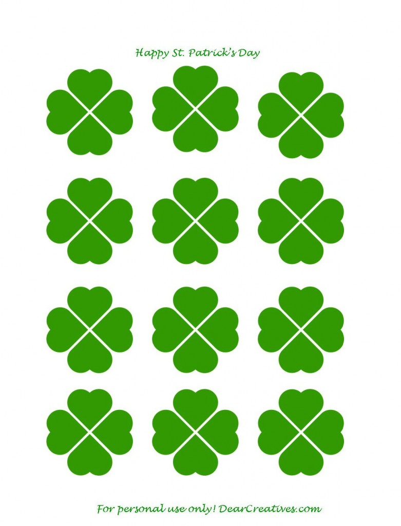 781x1024 Free Printables St. Patrick's Day Cupcake Toppers