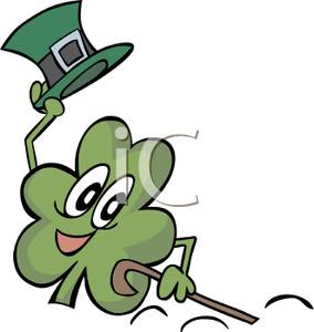 284x300 Patrick's Day Cartoon Of A Dancing Shamrock