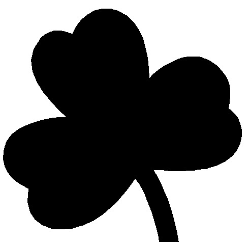490x475 Shamrock Clipart Black And White