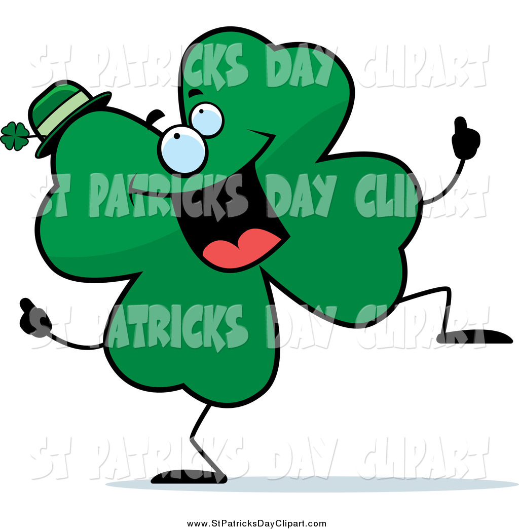 1024x1044 Cliprt Of St Patricks Day Shamrock Clover Character Doing