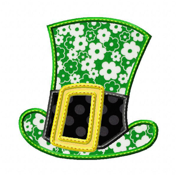 600x600 St. Patty's Day Hat Applique