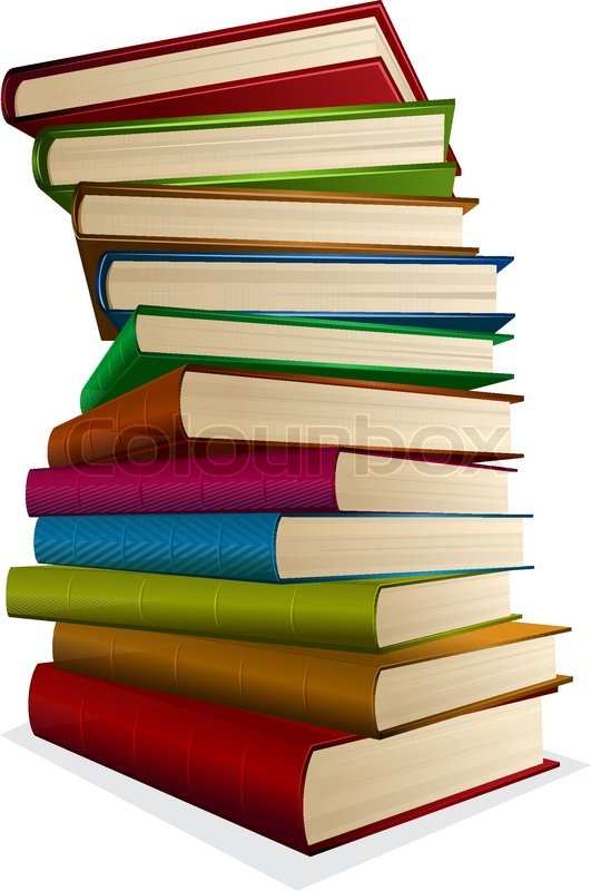 531x800 Vector Illustration Pile Of Books Isolated On White. Eps10 Stock